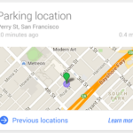 Google Now remember parking