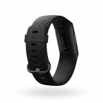 Product render of Fitbit Charge 4, back view, in Black.