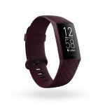 Product render of Fitbit Charge 4, 3QTR view, in Rosewood.